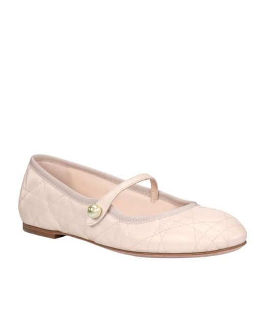 Dior Pink Christian Quilted Ballet Flats