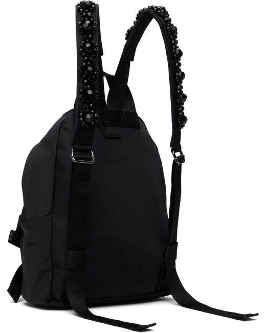 Simone Rocha Black Bow-Embellished Backpack for men