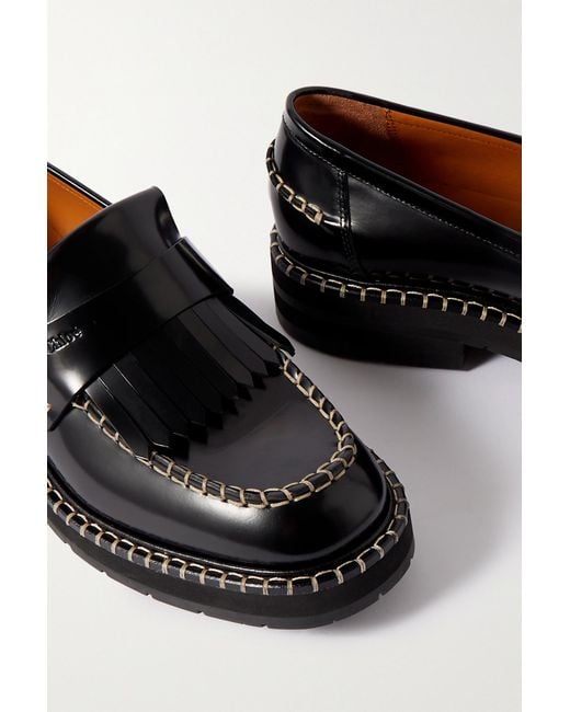Chloé Black Round-Headed Flat Shoes
