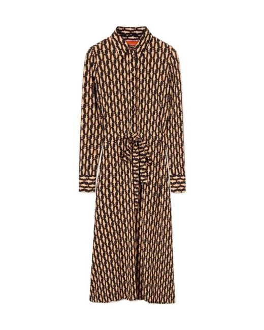 LaDoubleJ Brown Perry Street Belted Shirt Dress