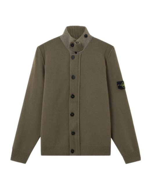 Stone Island Green Long-Sleeved Sweater for men