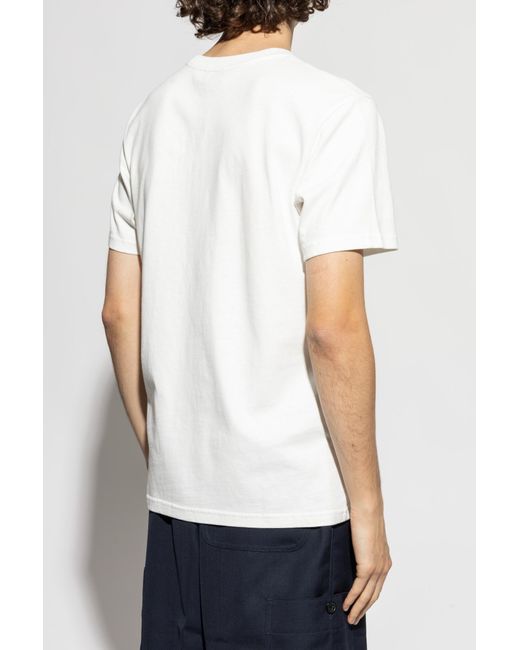 KENZO White T-Shirt With Embroidered Logo for men