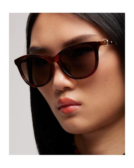 Gucci Multicolor Low Nose Bridge Fit Round Sunglasses