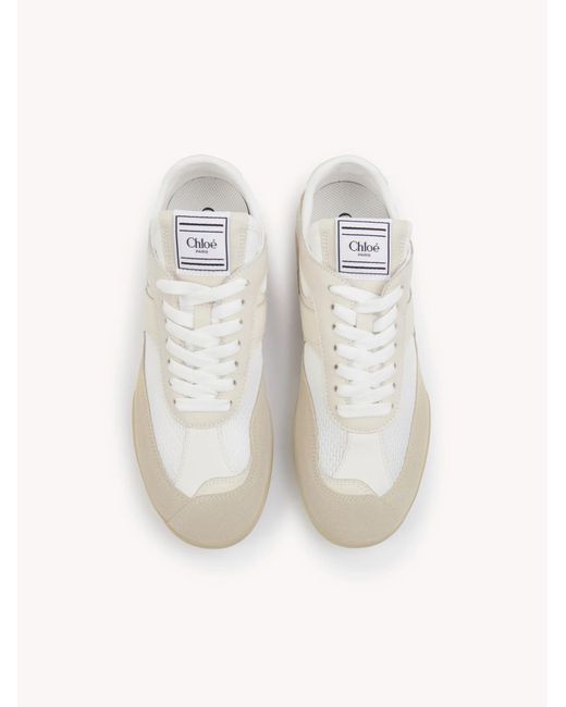 Chloé White Chlo Kick Lace-Up Sneakers