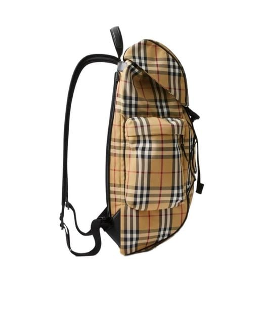 Burberry Multicolor Murray Archive Check Drawstring Fasten Backpack for men