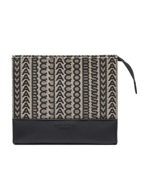 Marc Jacobs Black Monogram Embroidered Travel Pouch