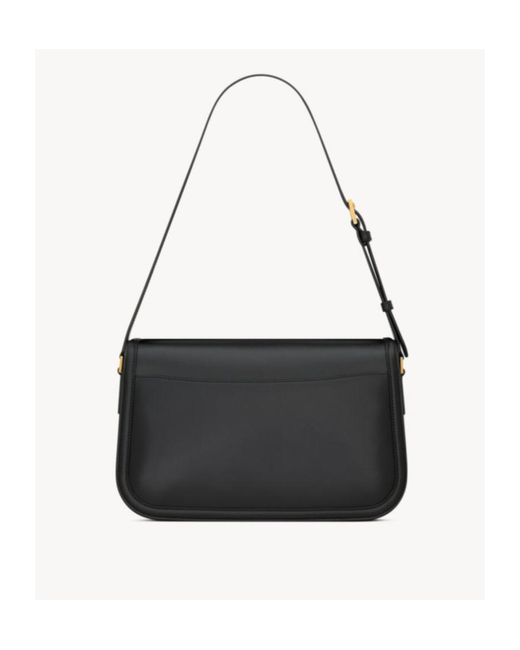 Saint Laurent Black Solferino Foldover Top Large Shoulder Bag