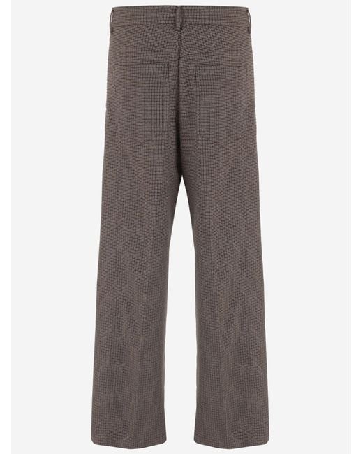 DARKPARK Gray Checked Drawstring Pants
