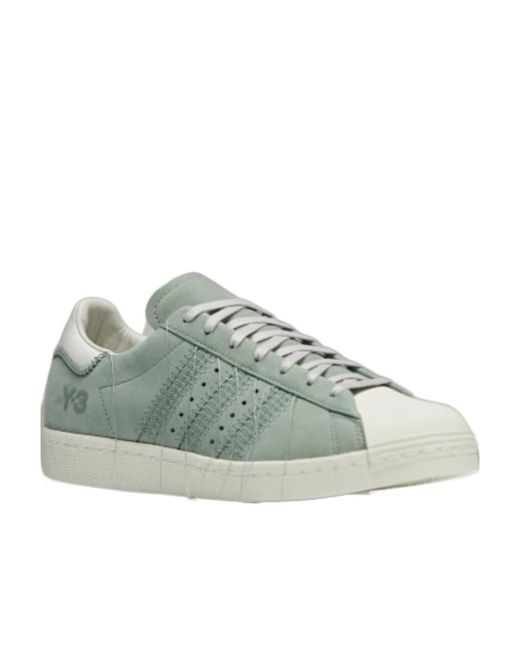 Y-3 Green Superstar Stitch-Embellished Sneakers for men
