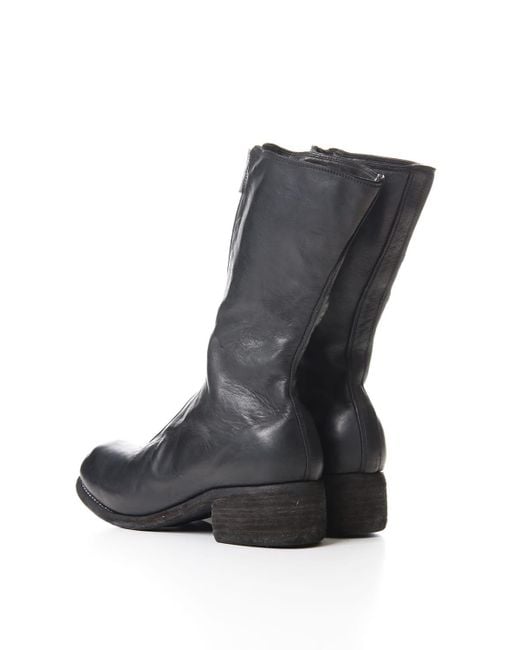 Guidi Black Pl9 Front Zipper Boots