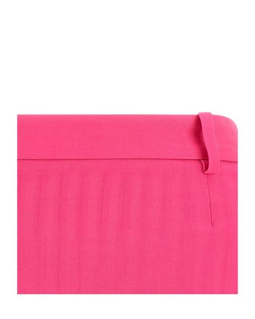 The Attico Pink Belt Loop Midi Skirt