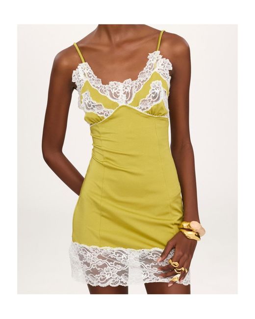Chloé Yellow Lace-Trim Nightdress