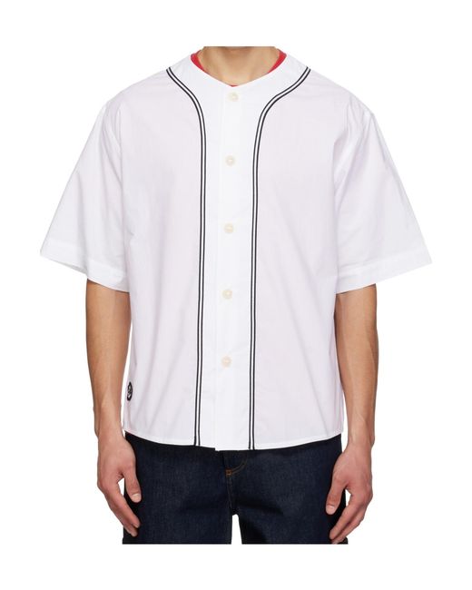 KENZO White 'Boke Flower 2.0' Baseball Short Sleeve Shirt for men