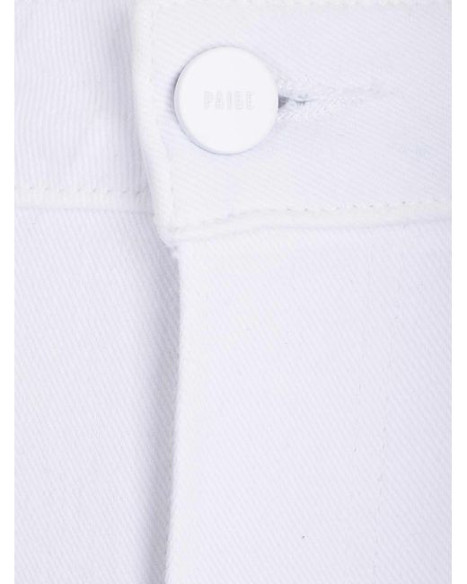 PAIGE White Belt-Strap Jeans