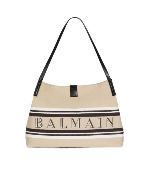 Balmain Metallic Release Logo Shoulder Bag
