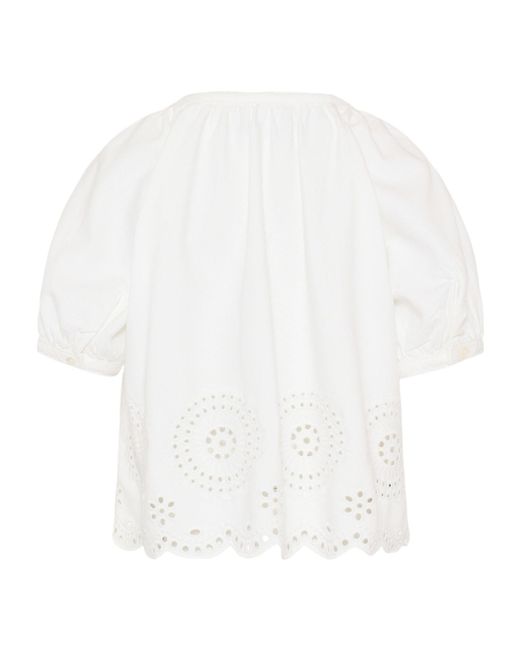 FRAME White Crew Neck Shirt