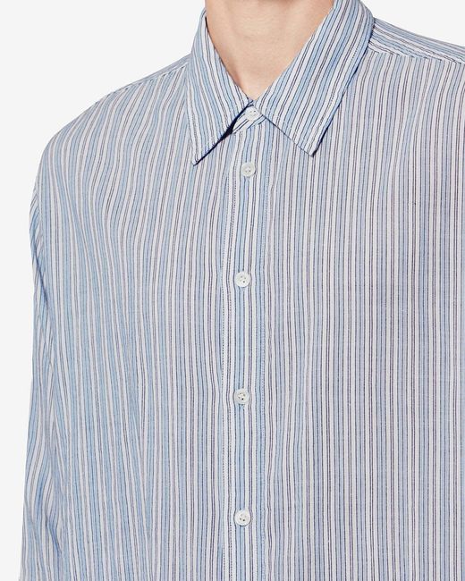 Isabel Marant Blue Cybilio Striped Shirt for men