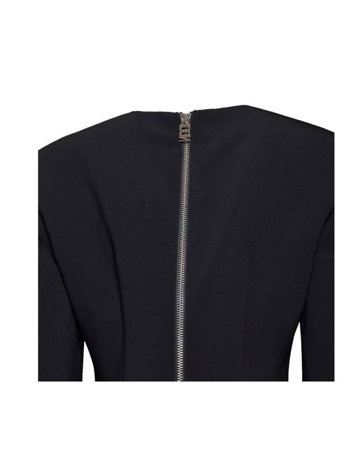 DSquared² Blue Rear Zipped Crewneck Dress