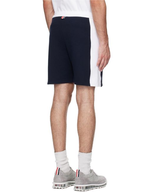 Thom Browne Black Mid-Rise Drawstring Track Shorts for men