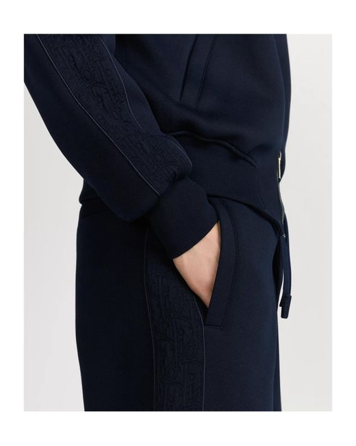 Dior Blue Homme Drawstring Straight Leg Joggers for men