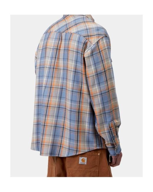Carhartt Blue Checked Flannel Shirt for men