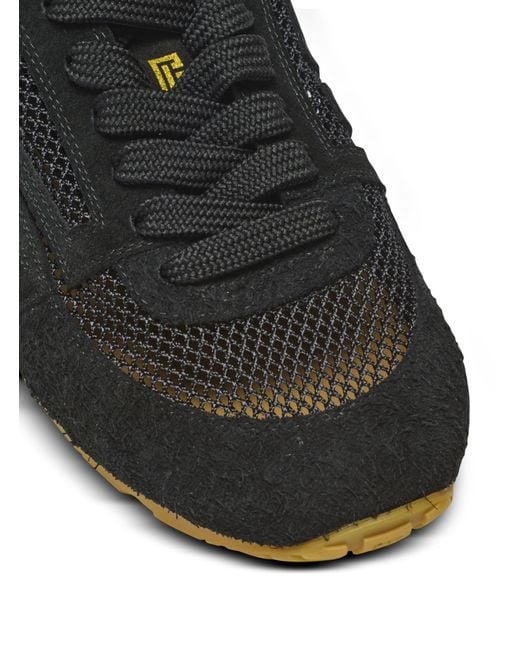 Balmain Black Racer 45 Lace-Up Sneakers
