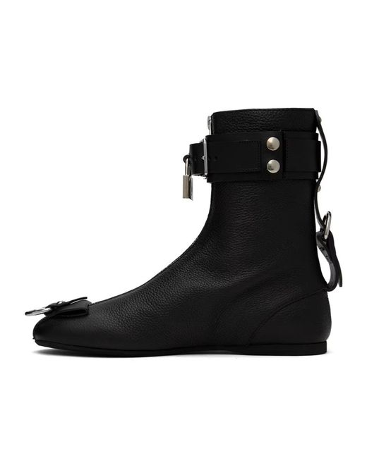 J.W. Anderson Black Padlock Zipper Boots
