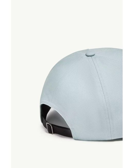 Moncler Blue Cotton Gabardine Baseball Cap