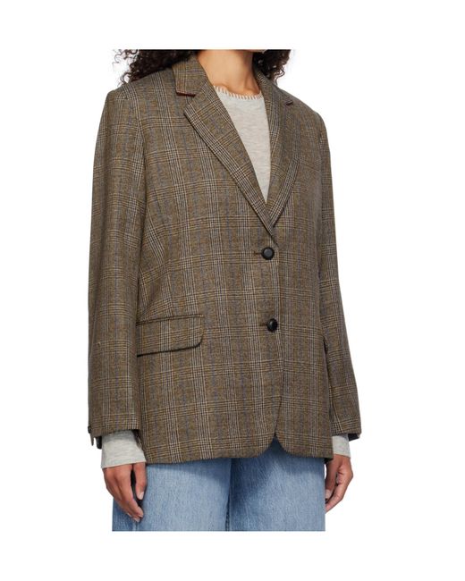 Rag & Bone Brown Long-Sleeved Suit Jacket