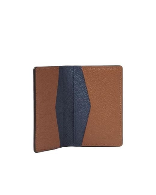 Fendi Blue Lui Compact Bi-Fold Card Holder for men