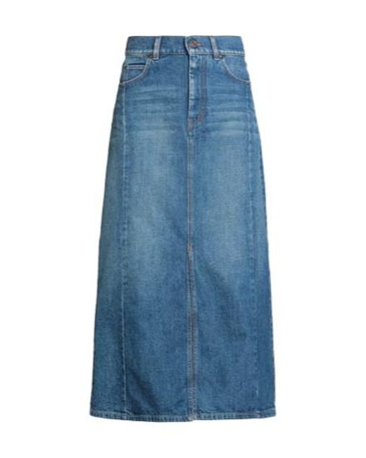 Weekend by Maxmara Blue Simple Denim Swing Skirt