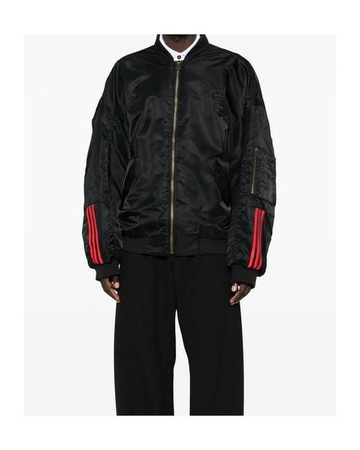 ADIDAS X WILLY CHAVARRIA Black Satin Bomber Jacket for men