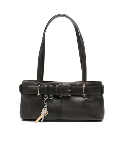 OSOI Black Dual-Handle Shoulder Bag