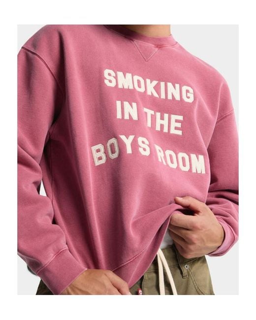 DSquared² Pink Smoking Slogan Sweatshirt for men