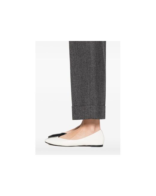 Peserico Gray Pressed-Crease Trousers