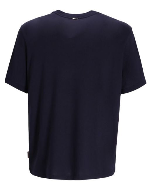 Herno Blue Crew Neck T-Shirt for men