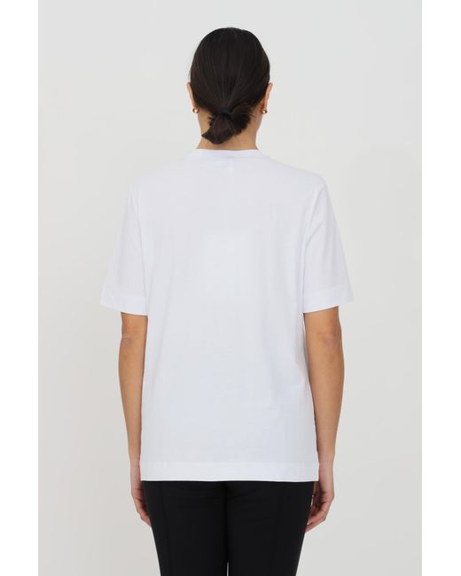 Moschino White Love Logo-Print T-Shirt
