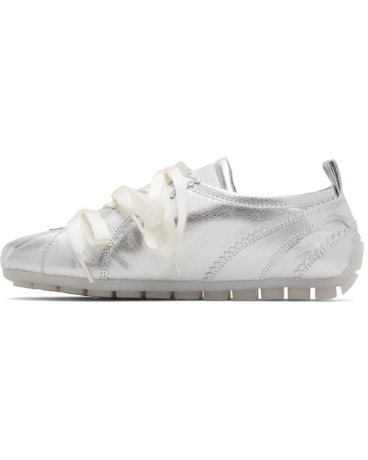 Simone Rocha White Ballerina Grip Low-Top Sneakers