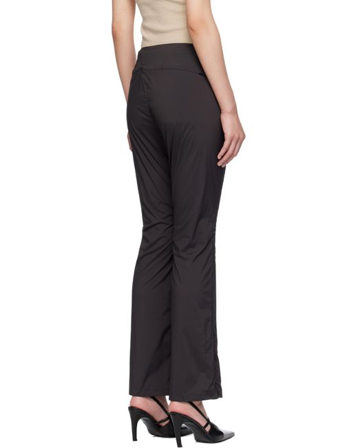 Amomento Black Side Slit Trousers