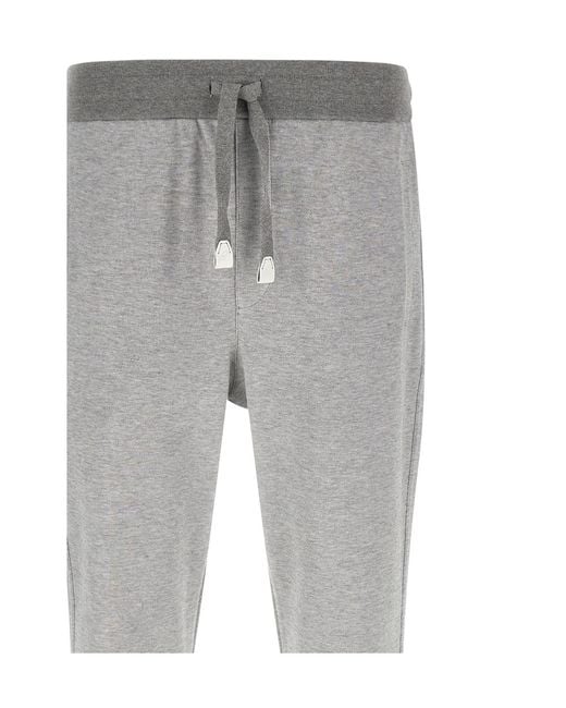 Brioni Gray Essential Stretch Joggers for men