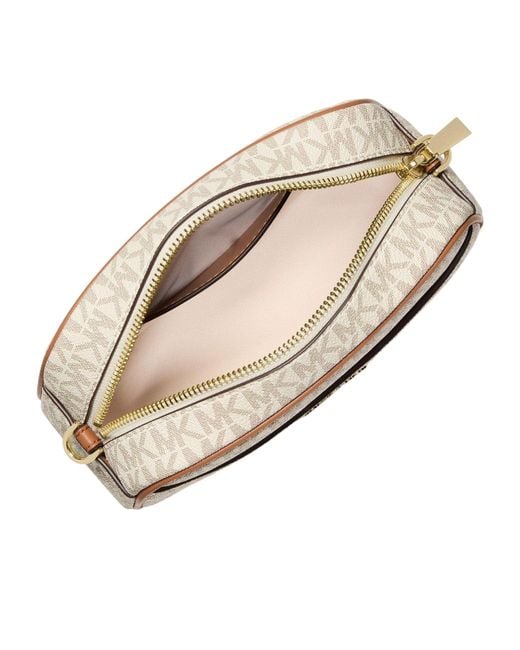 MICHAEL Michael Kors Natural Offwhite Monogramprint Camera Crossbody Bag