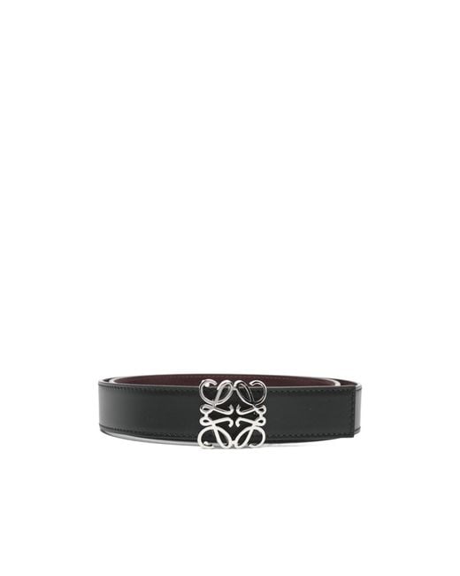 Loewe White Anagram Reversible Belt