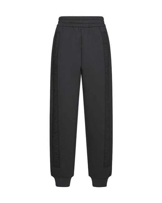 Fendi Black Loose Waist Sweatpants