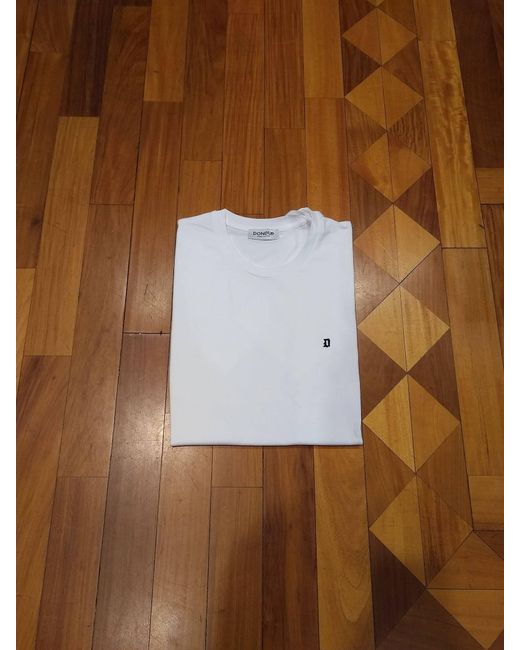Dondup White Logo Crew Neck T-Shirt for men