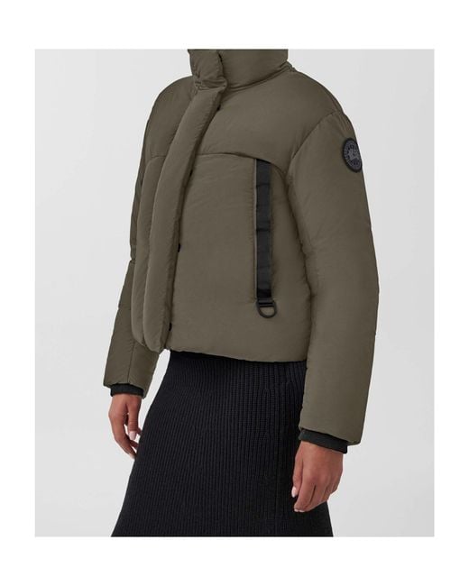 Canada Goose Green Junction Cropped Puffer Label