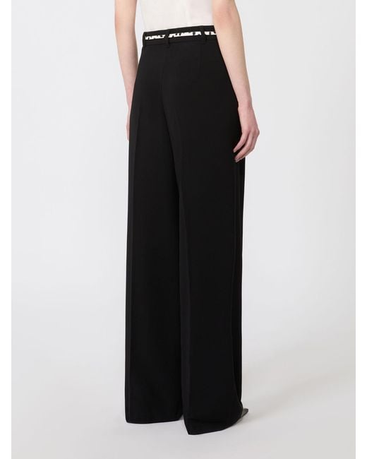 Max Mara Black Studio Corvino Flowing Cady Trousers