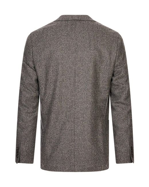 Canali Gray Long-Sleeved Suit Jacket for men