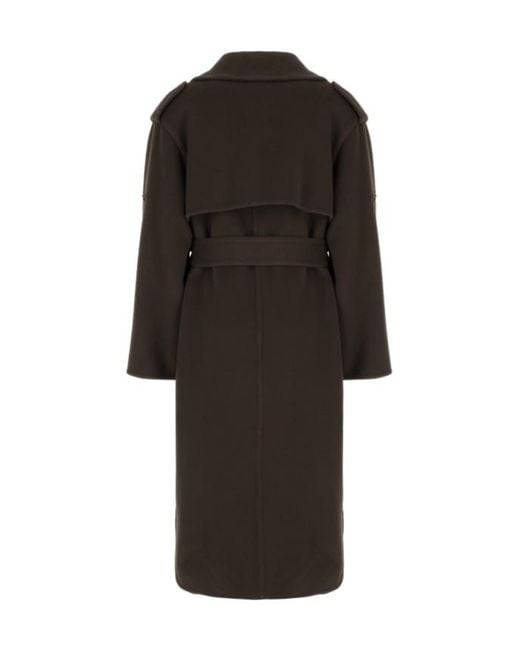 Alberta Ferretti Black Double-Breasted Coat