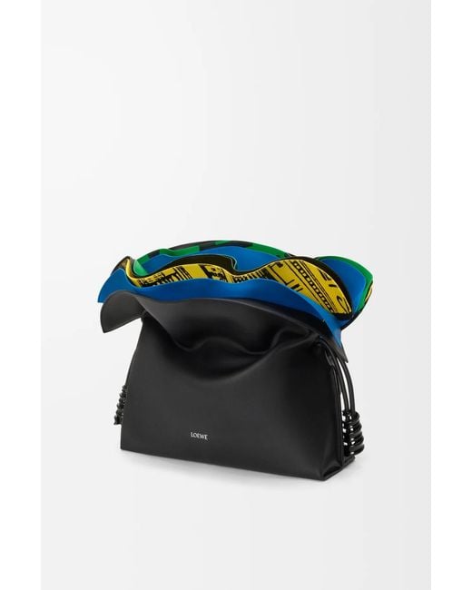 Loewe Black Medium Millefeuille Flamenco Clutch Bag