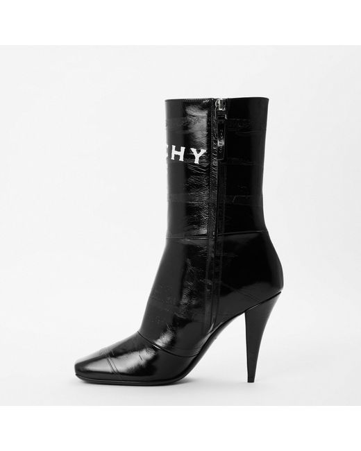 Givenchy Black Solid Color Ankle Heeled Boots